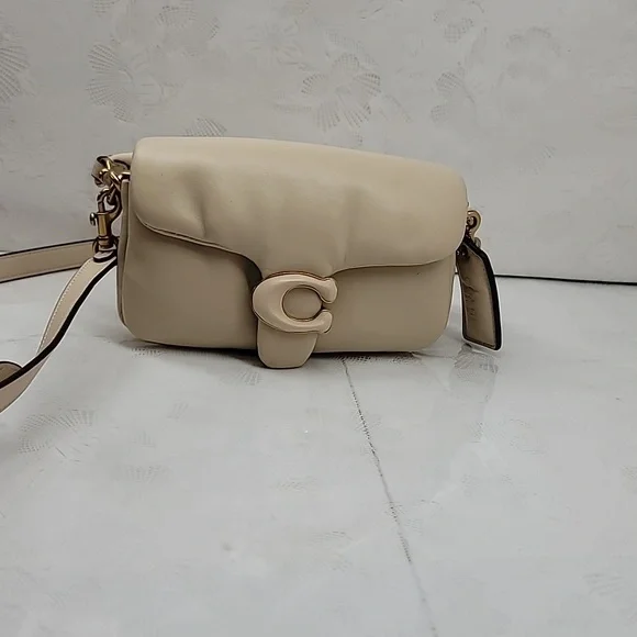 Coach Pillow Tabby Shoulder Crossbody Bag In Soft Cream - Picture 2 of 13